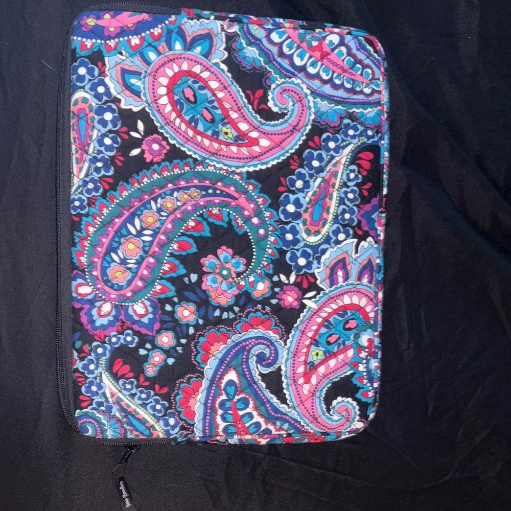 Vera Bradley Colorful Paisley laptop sleeve and hair tool sleeve